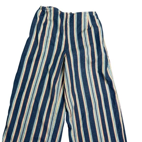 O’Neill Women’s 28 Striped Wide Leg Cotton Pull-On Lounge Boho Pants - Picture 2 of 11